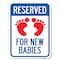Signmission Reserved for New Babies withHeavy-Gauge Aluminum Rust Proof Parking Sign, 18" x 24", A-1824-23194 A-1824-23194 - alternate 1